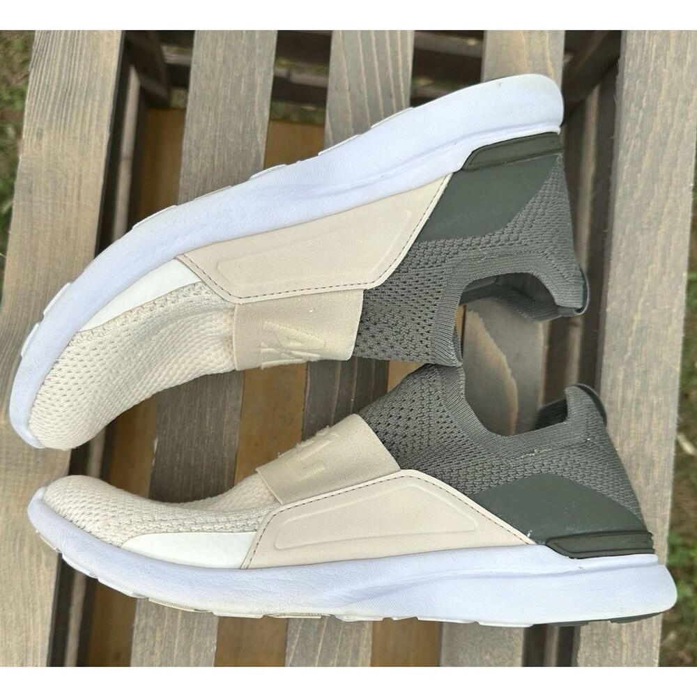 Athletic Propulsion Labs APL TechLoom Bliss Olive Green Cream Shoes /Womens 8.5 - Picture 5 of 13